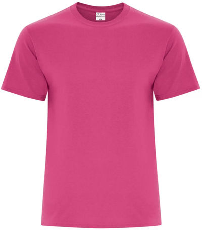 Am image of a Custom ATC Everyday Cotton Blend Tee in Sangria!