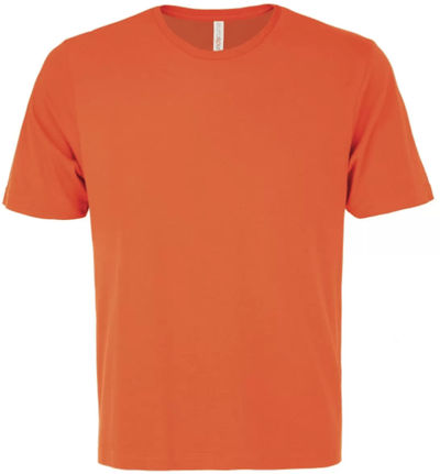 Am image of a Custom ATC Eurospun Ring spun Tee in Orange!