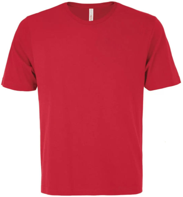Am image of a Custom ATC Eurospun Ring spun Tee in True Red!