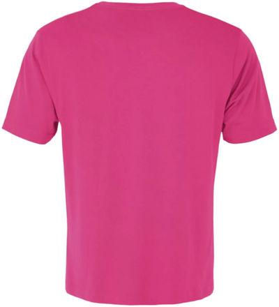 Am image of a Custom ATC Eurospun Ring spun Tee in Wild Raspberry!
