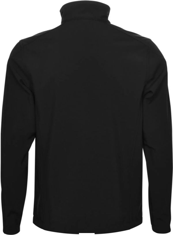 Am image of a Custom Coal Harbour Everyday Soft Shell Jacket in Black!