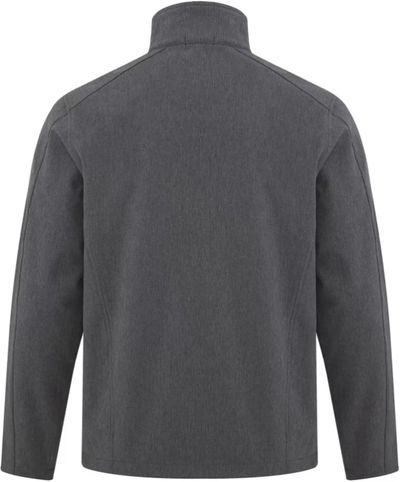Am image of a Custom Coal Harbour Everyday Soft Shell Jacket in Pearl Grey Heather!