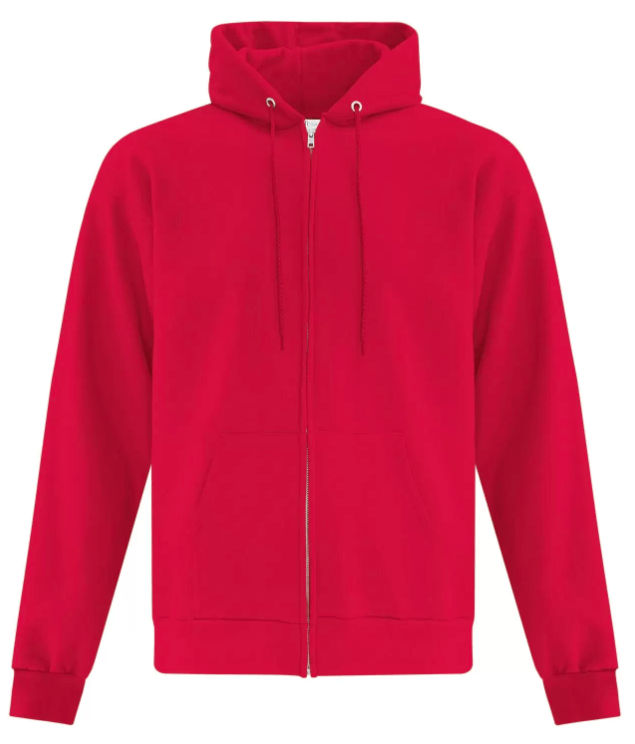 ATC Everyday Fleece Full Zip Hooded Sweatshirt in Red