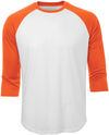 Am image of a Custom ATC Pro Team Baseball Jersey in White/Deep Orange!