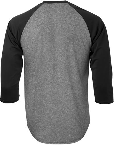 Am image of a Custom ATC Pro Team Baseball Jersey in Charcoal Heather/Black!