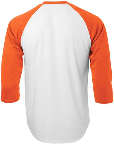 Am image of a Custom ATC Pro Team Baseball Jersey in White/Deep Orange!