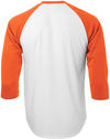 Am image of a Custom ATC Pro Team Baseball Jersey in White/Deep Orange!