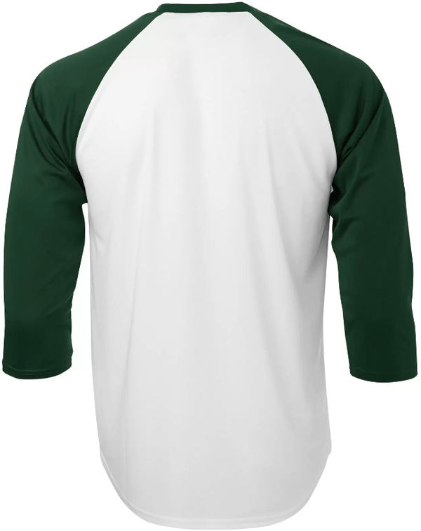 Am image of a Custom ATC Pro Team Baseball Jersey in White/Forest Green!