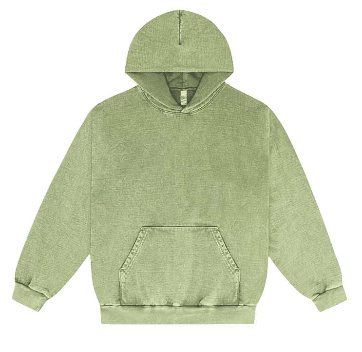 LA Apparel Heavy Fleece Hood PO 14oz MW in Matcha