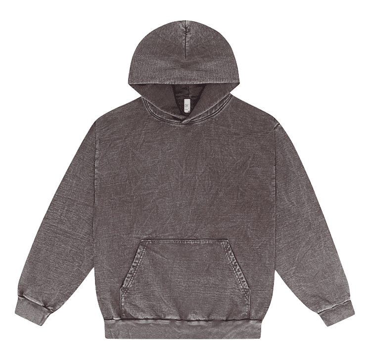 LA Apparel Heavy Fleece Hood PO 14oz MW in Cocoa