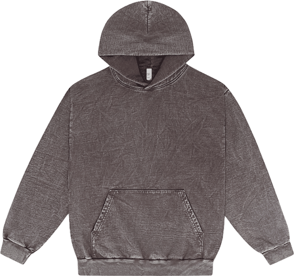 Am image of a Custom LA Apparel Heavy Fleece Hood PO 14oz MW in Cocoa!
