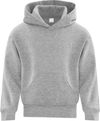 Am image of a Custom ATC Everyday Fleece Hooded Youth Sweatshirt in Athletic Heather!