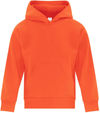 Am image of a Custom ATC Everyday Fleece Hooded Youth Sweatshirt in Orange!