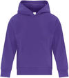 Am image of a Custom ATC Everyday Fleece Hooded Youth Sweatshirt in Purple!