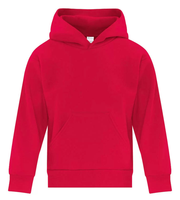 ATC Everyday Fleece Hooded Youth Sweatshirt in Red