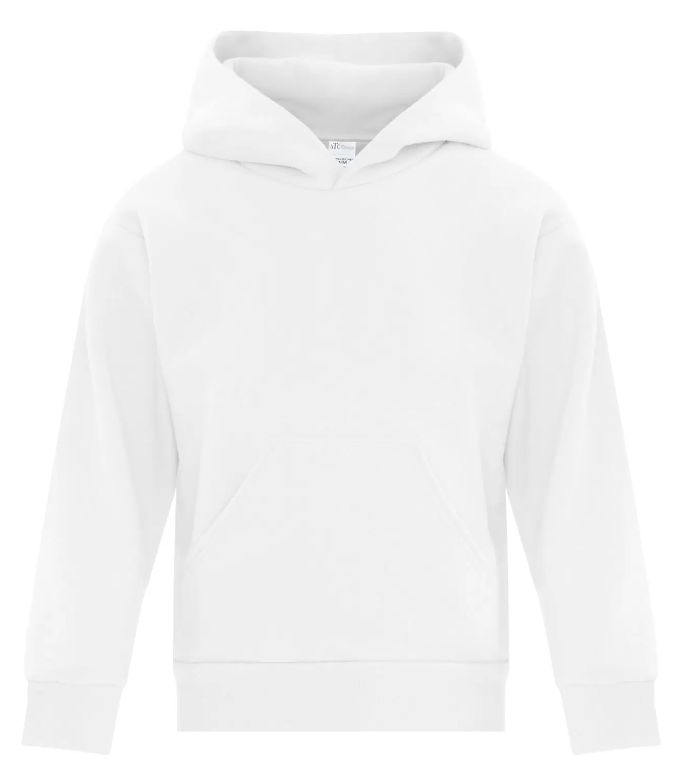 ATC Everyday Fleece Hooded Youth Sweatshirt in White