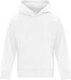Am image of a Custom ATC Everyday Fleece Hooded Youth Sweatshirt in White!