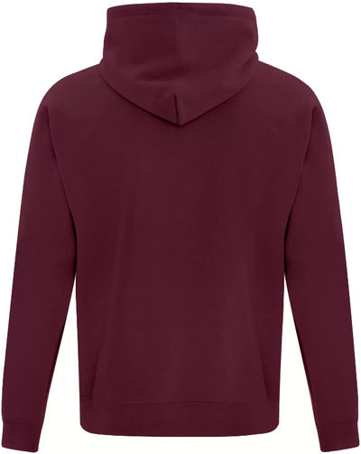 Am image of a Custom ATC Everyday Fleece Hooded Youth Sweatshirt in Maroon!