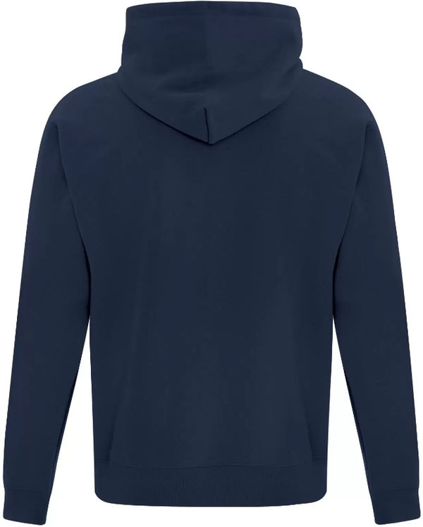Am image of a Custom ATC Everyday Fleece Hooded Youth Sweatshirt in Navy!