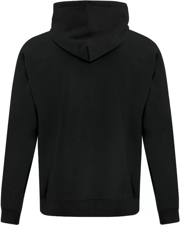 Am image of a Custom ATC Everyday Fleece Hooded Youth Sweatshirt in Black!