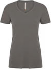 Am image of a Custom ATC Eurospun Ring Spun V Neck Ladies Tee in Coal Grey!