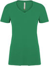 Am image of a Custom ATC Eurospun Ring Spun V Neck Ladies Tee in Kelly Green!
