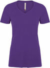 Am image of a Custom ATC Eurospun Ring Spun V Neck Ladies Tee in Purple!