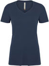 Am image of a Custom ATC Eurospun Ring Spun V Neck Ladies Tee in True Navy!
