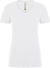 Am image of a Custom ATC Eurospun Ring Spun V Neck Ladies Tee in White!