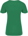 Am image of a Custom ATC Eurospun Ring Spun V Neck Ladies Tee in Kelly Green!