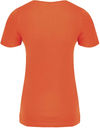 Am image of a Custom ATC Eurospun Ring Spun V Neck Ladies Tee in Orange!