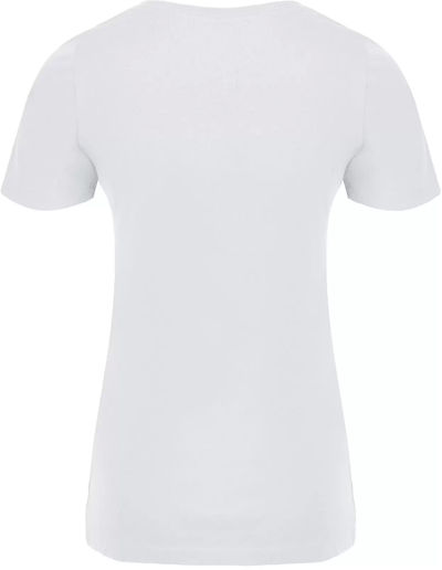 Am image of a Custom ATC Eurospun Ring Spun V Neck Ladies Tee in White!