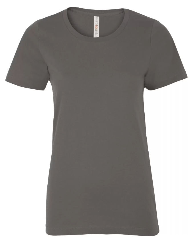 ATC Eurospun Ring Spun Ladies Tee in Coal Grey