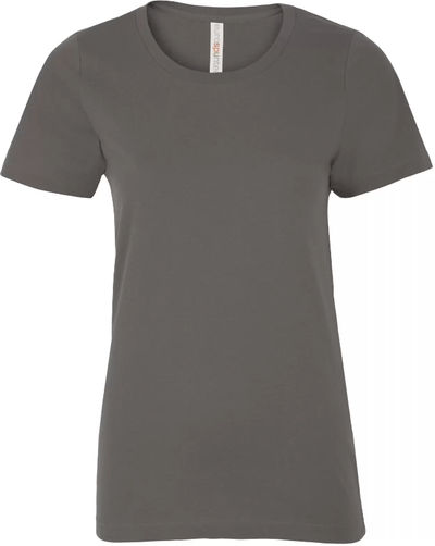 Am image of a Custom ATC Eurospun Ring Spun Ladies Tee in Coal Grey!
