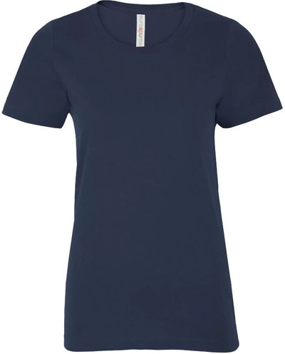 Am image of a Custom ATC Eurospun Ring Spun Ladies Tee in True Navy!