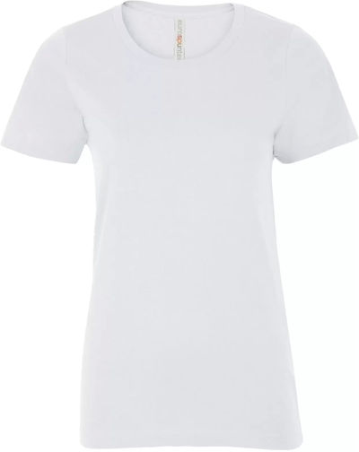 Am image of a Custom ATC Eurospun Ring Spun Ladies Tee in White!