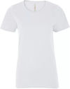 Am image of a Custom ATC Eurospun Ring Spun Ladies Tee in White!