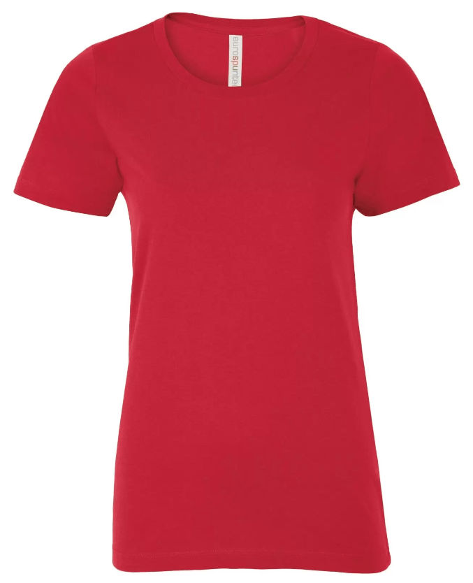 ATC Eurospun Ring Spun Ladies Tee in True Red