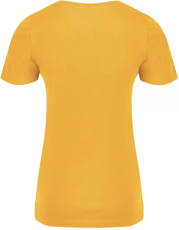 Am image of a Custom ATC Eurospun Ring Spun Ladies Tee in Gold!