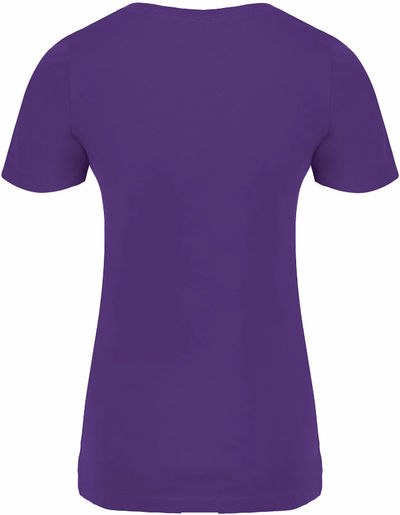 Am image of a Custom ATC Eurospun Ring Spun Ladies Tee in Purple!