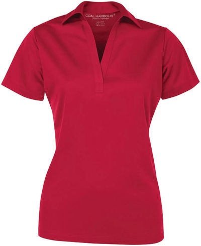 Am image of a Custom Coal Harbour Everyday Ladies Sport Shirt in Red!