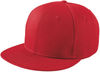 Am image of a Custom New Era Flat Bill Snapback Cap in Scarlet Red!