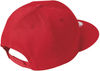 Am image of a Custom New Era Flat Bill Snapback Cap in Scarlet Red!