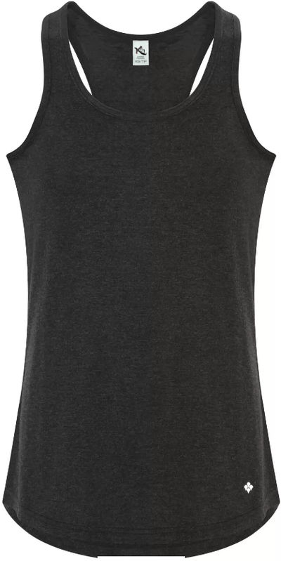 Am image of a Custom Koi Triblend Racerback Ladies Tank in Charcoal Triblend!