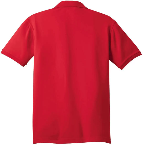 Am image of a Custom OGIO CALIBER POLO 2 in Signal Red!