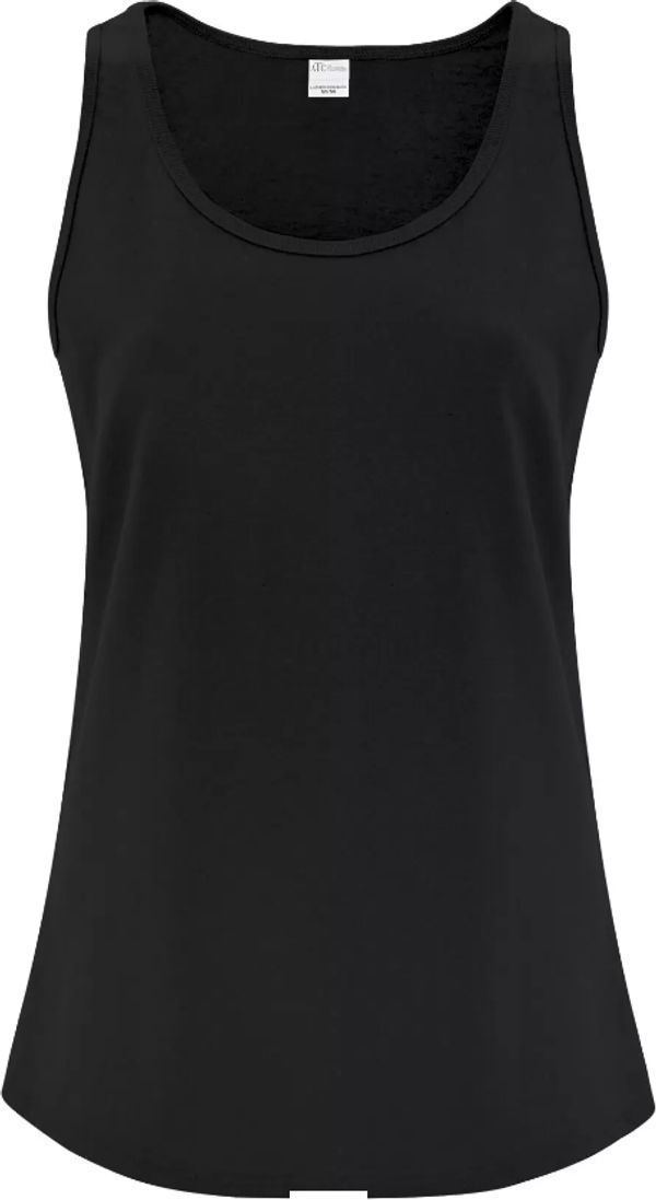 Am image of a Custom ATC Everyday Cotton Ladies Tank Top in Black!