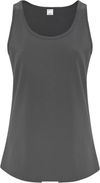 Am image of a Custom ATC Everyday Cotton Ladies Tank Top in Charcoal!
