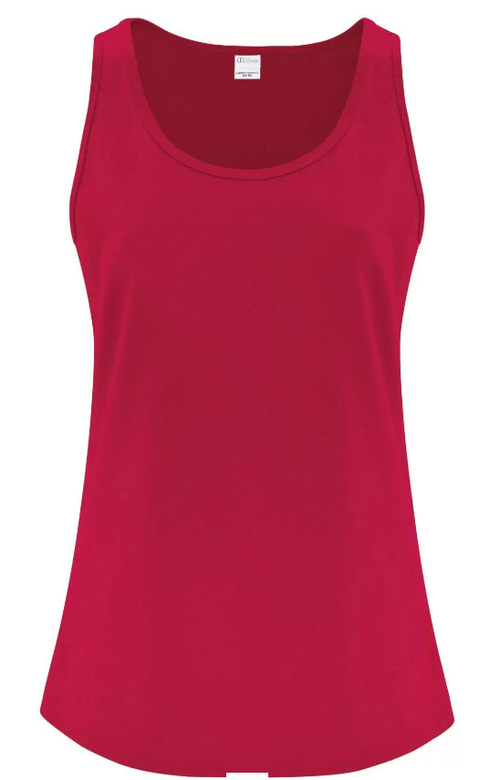 ATC Everyday Cotton Ladies Tank Top in Red