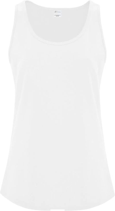 Am image of a Custom ATC Everyday Cotton Ladies Tank Top in White!