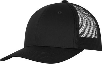 Am image of a Custom ATC Everyday Snapback Trucker Cap in Black/Black!